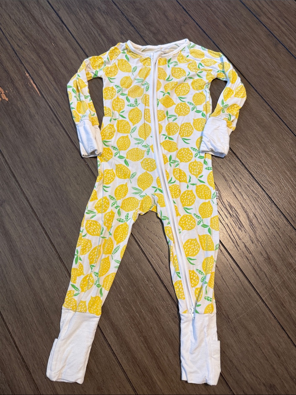 Little Sleepies 6-12M Baby Lemon Print Bamboo Two-way Zippie Pajamas Footie